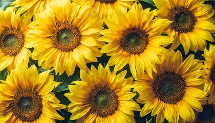 abstract yellow sunflower pattern background