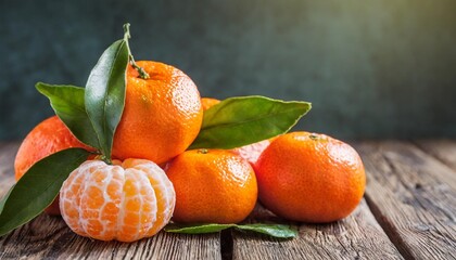 tangerine or mandarin fruit - obrazy, fototapety, plakaty