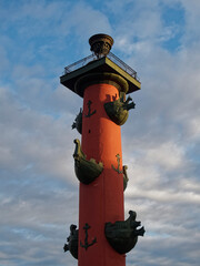 The rostral column is one of the symbols of the city.