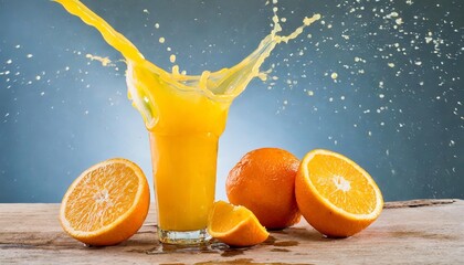 orange juice splashing