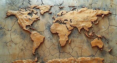 3D world map illustration