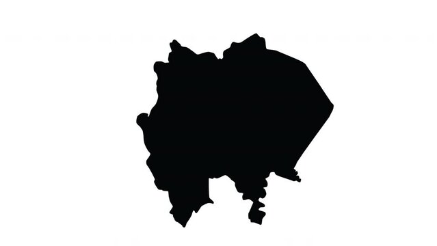 animation that forms a map of Wad Madani in sudan