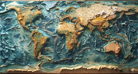 3D world map illustration