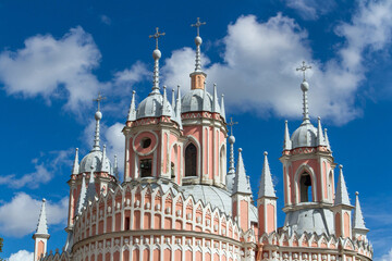 The Chesme Church in Saint-Petersburg. Church of Saint John the Baptist at Chesme Palace.