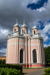 The Chesme Church in Saint-Petersburg. Church of Saint John the Baptist at Chesme Palace.