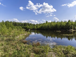 Beautiful landscape on the Vsevolozhsk Lakes, in the Leningrad region in North-West Russia