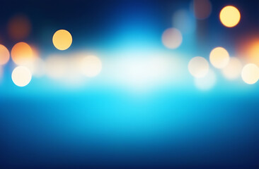 Abstract blue street bokeh background