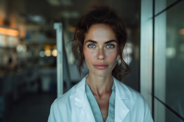 Woman doctor, portrait, considerate, beautiful