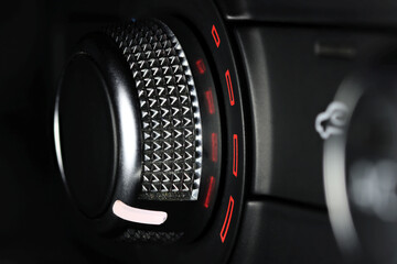 temperature control switch inside a car - warm