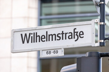 Straßenschild Wilhelmstraße Berlin Mitte