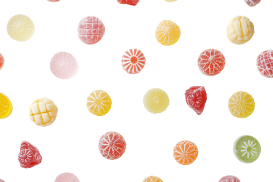 colorful candies isolated on white
