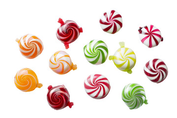 colorful candies isolated on white
 - Powered by Adobe