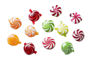colorful candies isolated on white
