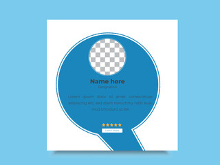 Client Feedback review or testimonial template design