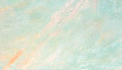 Obraz premium Light blank background of blue green, sage, yellow, and coral tones. Painted plaster for textured surface.