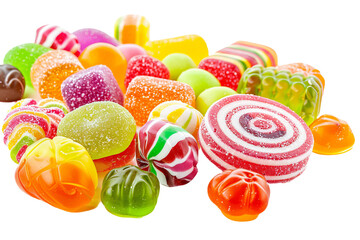Fototapeta na wymiar colorful candies isolated on white 