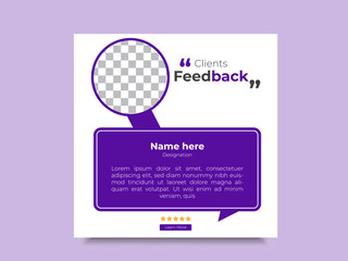Modern Vector feedback  or client review template