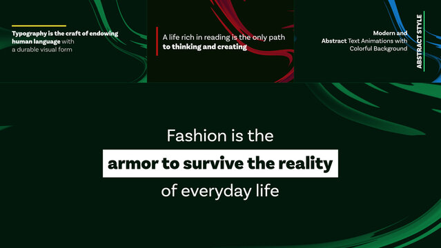 Modern and Clean Text Animations | 4 Different Styles | with Colorful Backgrounds