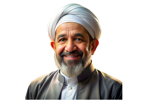 wise bearded man with turban