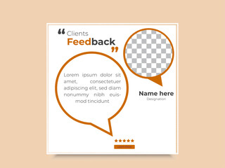 Client review  feedback social media post  design template