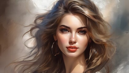 Close up portrait of beautiful young woman	
