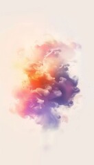Fototapeta premium Vibrant modern abstract soft colored watercolor background in red and purple tones