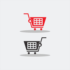 Shopping Cart Icon Vector, Shopping Trolley Icon, Shopping Cart Logo, Container For Goods And Products, Economics Symbol Design Elements, Basket Symbol Silhouette, Retail Design Elements Pro Vector