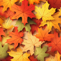 3d photo of autumn background made with generative ai