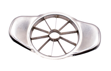 Metal Apple slicer on a transparent background 