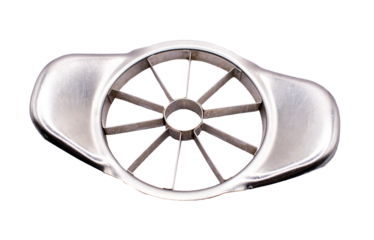 Metal Apple slicer on a transparent background 