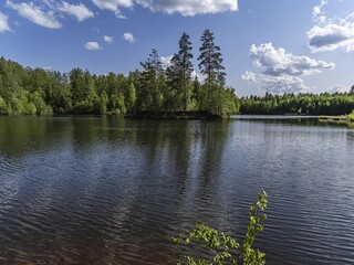 Beautiful landscape on the Vsevolozhsk Lakes, in the Leningrad region in North-West Russia