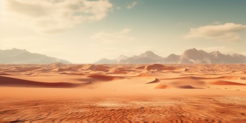 Fototapeta na wymiar AI Generated. AI Generative. Warm heat sand dunes desert landscape background. Graphic Art