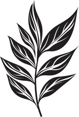 Natures Sketchbook Plant Leaves Badge Icon Sketchy Foliage Vector Emblem Design