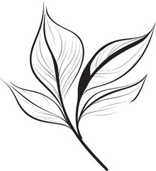 Natural Strokes Plant Leaves Emblem Handcrafted Greens Vector Logo Design