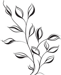 Leafy Impressions Plant Leaves Icon Badge Sketchy Greens Vector Emblem Badge