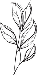 Greenery Impressions Vector Design Botanical Ink Hand Drawn Emblem