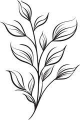 Organic Sketchbook Vector Badge Design Natures Doodles Hand Drawn Symbol