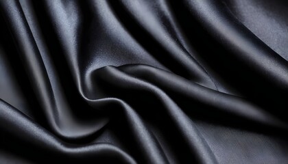 Fototapeta premium Mid dark gray silk texture, wavy, smooth