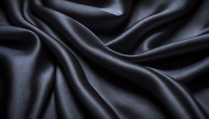 Fototapeta premium Dark grey wavy silk texture