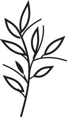 Botanical Beauty Black Vector Leaf Graphic Natures Sketchbook Plant Leaves Logo Design
