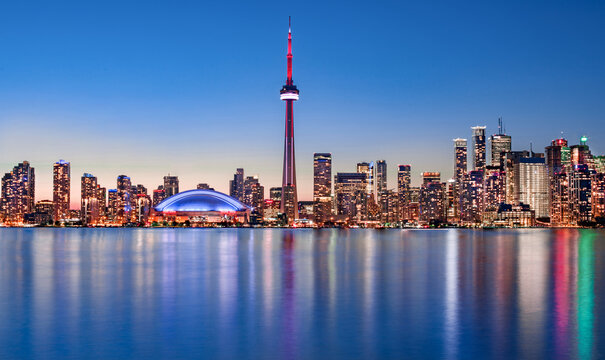 Toronto night skyline