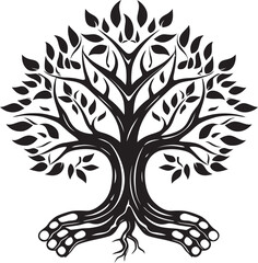 Botanic Touch Plant Emblem Badge Leafy Hands Vector Logo Badge