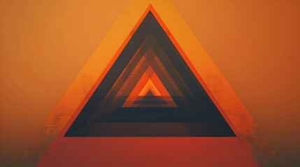 An upside down triangle, depicted in a flat vector style, its design clean and precise, its appearance remarkably realistic in high definition - obrazy, fototapety, plakaty