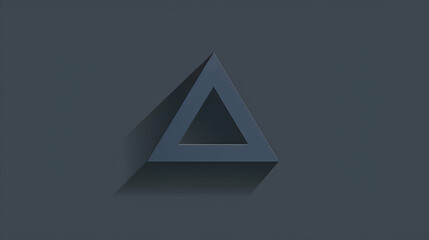 One sleek upside down triangle, portrayed in a minimalist flat vector style, its lines sharp and its appearance refined, depicted with remarkable clarity in high definition