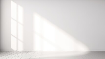 Minimalist interior white wall with shadows