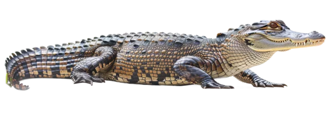 Foto auf Alu-Dibond crocodile isolated on white background  © Buse