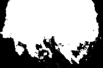 Grunge border texture background. Abstract frame overlay. PNG graphic illustration with transparent background.