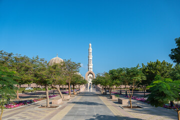 Obraz premium Sultan Qaboos Mosque, Oman, ancient fortresses, cities of Arabia, sights of Oman