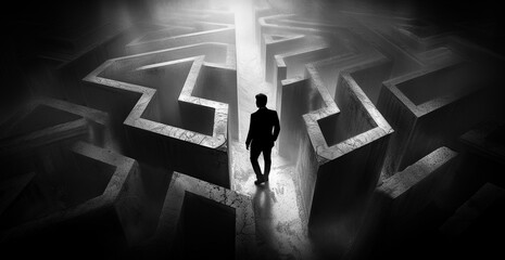  man in a labyrinth