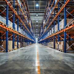 Empty warehouse for storage and distribution centers.